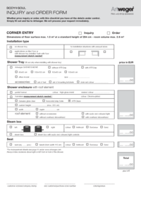 INQUIRY and ORDER FORM