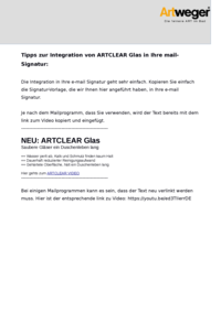 E-Mail Signatur Artclear