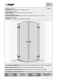 ROUND SHOWER with 2_swinging doors and 2_fixed parts