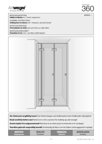 FOLDING DOOR IN ALCOVE WITH 1 FIXED PART, partially framed