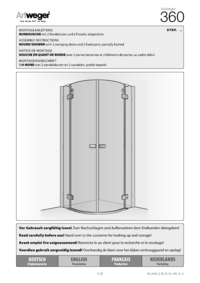 ROUND SHOWER with 2_swinging doors and 2_fixed parts
