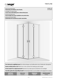 Accès d‘angle avec portes repliables sans parties fixes - 110142_09_22