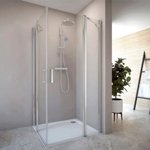 Swing doors corner installation