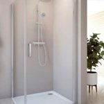 Swing doors corner installation