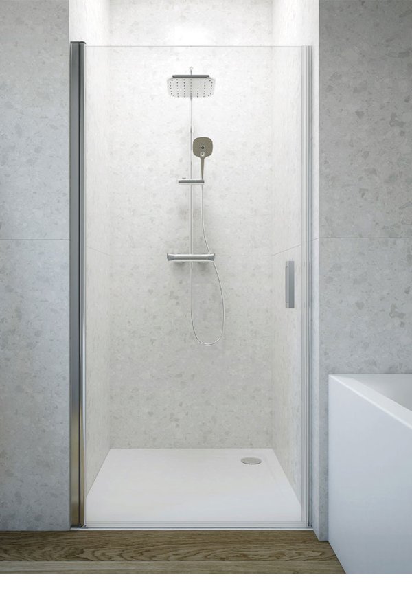 Swing doors in alcove