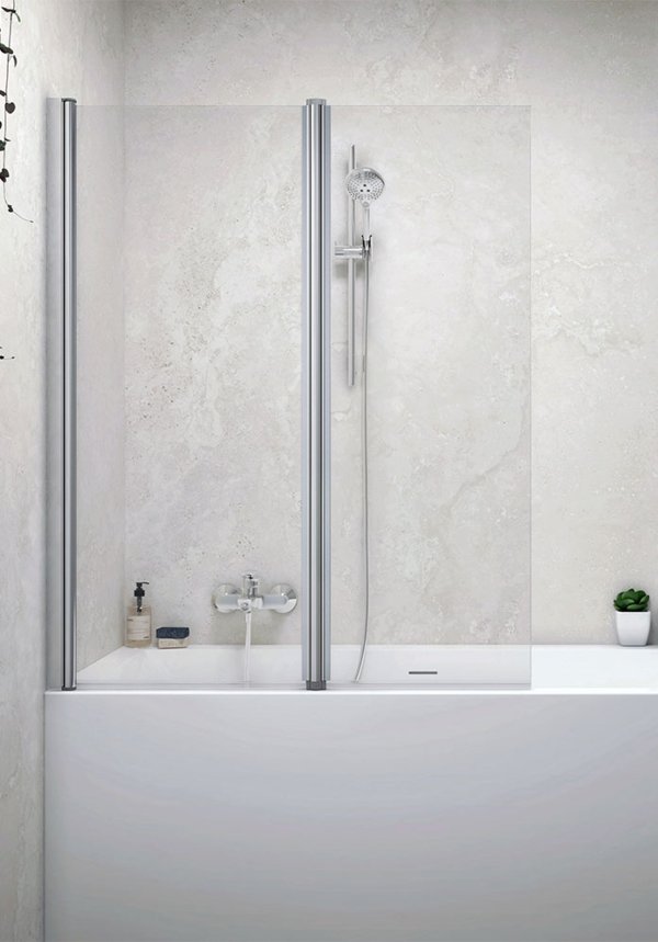Folding bath screen