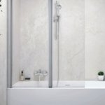 Folding bath screen