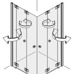 Falttüren in der Ecke