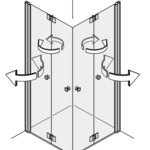Falttüren in der Ecke
