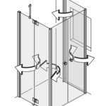 Falttüren in der Ecke