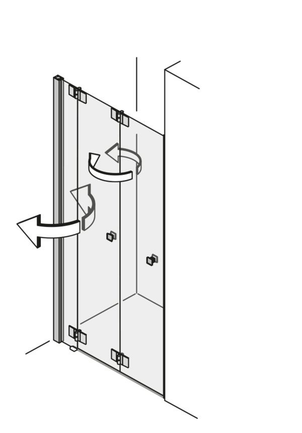 Falttüren in der Nische
