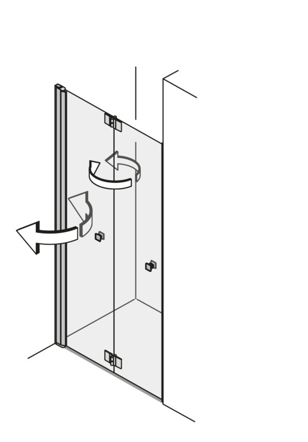 Falttüren in der Nische