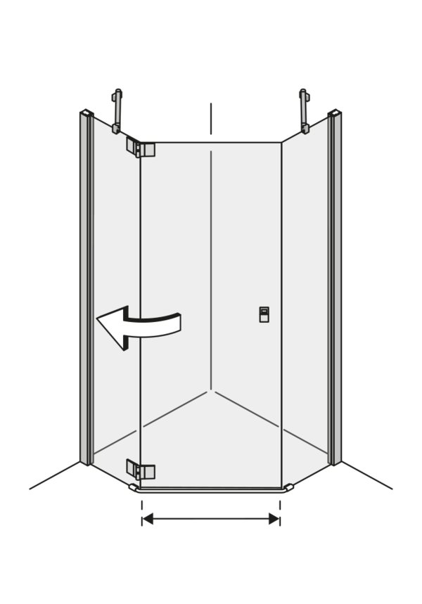 Pendeltüren in der Ecke
