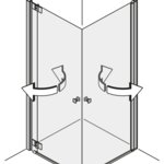 Pendeltüren in der Ecke