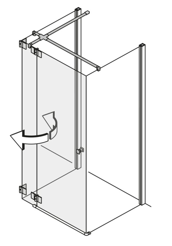 Pendeltüren in der Ecke