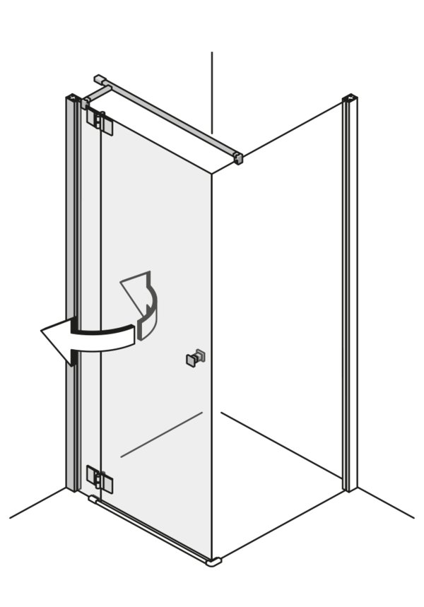 Pendeltüren in der Ecke
