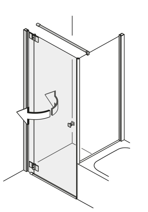 Pendeltüren in der Ecke