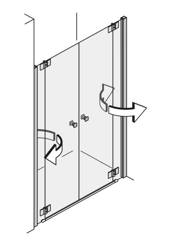 Pendeltüren in der Nische