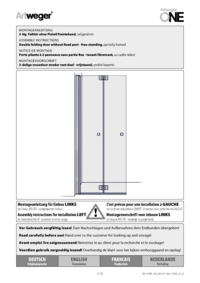 Double folding door without fixed part - free-standing