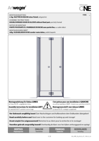 DOUBLE WINGED DOOR IN ALCOVE without fixed part