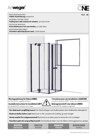 Folding door with solution for window,