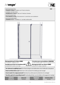 Swing door to fixed section in a niche
