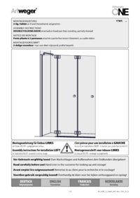 DOUBLE FOLDING DOOR attached on fixed part free-standing