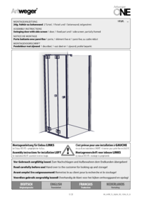 2-panel folding door to side panel