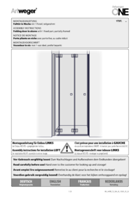 Folding door in alcove with 1 fixed part