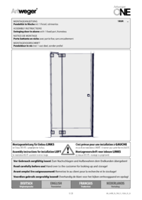 Swinging door in alcove with 1 fixed part