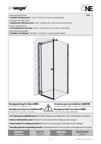 Swinging door with side screen