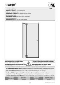 Swinging door in alcove with 1 fixed part