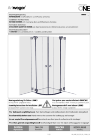 ROUND SHOWER with 2 swinging doors and 2 fixed parts